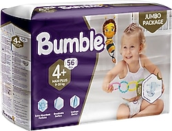 Bumble 4+ Maxi Plus 56'lı Bebek Bezi