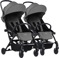 Bumprider Connect 3 Black-Grey İkiz Bebek Arabası