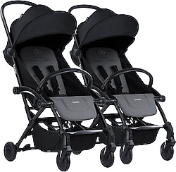 Bumprider Connect 3 Black-Grey Melange İkiz Bebek Arabası