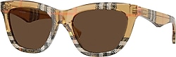 Burberry 4435 414673 Check Sand-Dark Brown Kadın Güneş Gözlüğü
