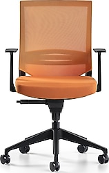 Bürotime Cozy 3D Kol Alüminyum Ayaklı Çalışma Koltuğu Turuncu