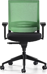 Bürotime Cozy 3D Kol Plastik Ayaklı Çalışma Koltuğu Siyah-Yeşil