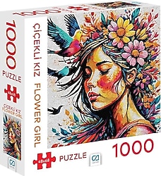 CA Games CA.7048 Çiçekli Kız 1000 Parça Puzzle
