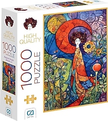 CA Games CA.7051 Pelerinli Kadın 1000 Parça Puzzle