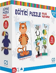 CA Games Neşeli Hayvanlar 36 Parça Eğitici Puzzle 5028