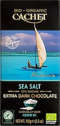 Cachet Deniz Tuzlu Organik Bitter %72 Çikolata 100 gr