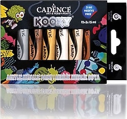 Cadence Kooky Metalik 15 ml 6 Renk Akrilik Boya