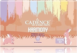 Cadence Harmony 59 ml Pastel 10'lu Akrilik Boya Seti