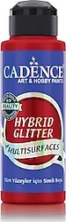 Cadence Hybrid Multisurfaces Simli 120 ml HSG-053 Crimson Kırmızı Akrilik Boya