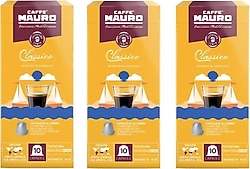 Caffe Mauro Classico Nespresso Uyumlu Kapsül Kahve 10'lu 3 Adet