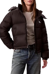 Calvin Klein LV047D501GUB1 Kapüşonlu Siyah Kadın Şişme Mont