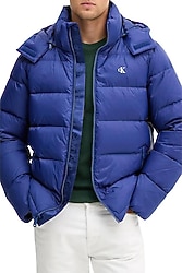 Calvin Klein LV04RC518G Kapüşonlu Erkek Şişme Mont