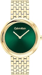 Calvin Klein Twisted Bezel CK25100066 Altın-Yeşil Kadın Kol Saati