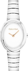 Calvin Klein Twisted Bezel CK25100149 Çelik Kordon Gümüş Kadın Kol Saati