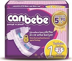 Canbebe 1 Numara Yenidoğan 13'lü Bebek Bezi