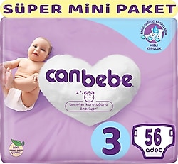 Canbebe 3 Numara Midi 56'lı Bebek Bezi