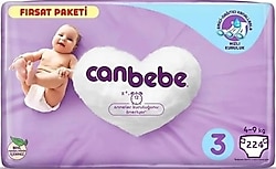 Canbebe 3 Numara Midi 56'lı 4 Adet Bebek Bezi