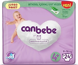 Canbebe 4+ Numara Maxi Plus 24'lü Bebek Bezi