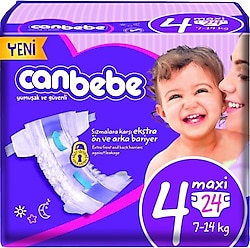 Canbebe 4 Numara Maxi 24'lü Bebek Bezi