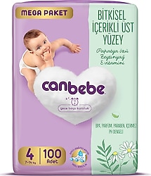 Canbebe 4 Numara Maxi 100'lü Bebek Bezi