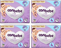 Canbebe 4 Numara Maxi 76'lı 4 Adet Bebek Bezi