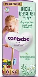 Canbebe 6 Numara Extra Large 62'li Bebek Bezi