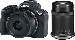 Canon 18-45mm & 55-210mm ズームレンズセット Canon EOS R50 + 18-45mm + 55-210mm Lens Aynasız Fotoğraf Makinesi