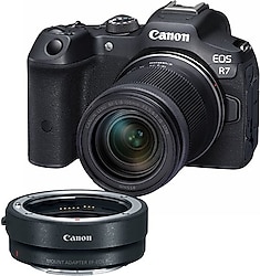 Canon EOS R7 + 18-150mm Lens + EF-EOS R Mount Aynasız Fotoğraf Makinesi