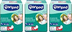Canped Anatomik Büyük Boy L 8'li 3 Adet Hasta Bezi