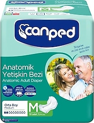 Canped Anatomik Orta Boy M 10'lu 6 Adet Hasta Bezi