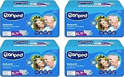 Canped Tekstil Yüzeyli Belbantlı Ekstra Büyük Boy XL 30'lu 4 Adet Hasta Bezi