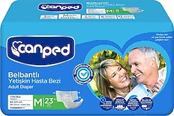 Canped Belbantlı Orta Boy M 23'lü 3 Adet Hasta Bezi