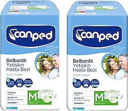 Canped Belbantlı Polietilen Orta Boy M 9'lu 2 Adet Hasta Bezi