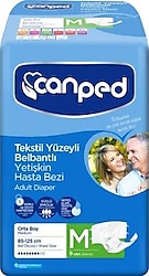 Canped Tekstil Yüzeyli Belbantlı Orta Boy M 9'lu Hasta Bezi