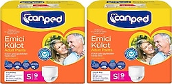 Canped Emici Külot Küçük Boy S 9'lu 2 Adet Hasta Bezi