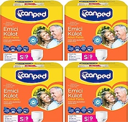 Canped Emici Külot Küçük Boy S 9'lu 4 Adet Hasta Bezi