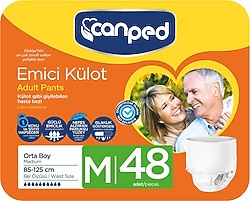 Canped Emici Külot Orta Boy M 24'lü 2 Adet Hasta Bezi