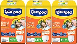 Canped Emici Külot Orta Boy M 24'lü 3 Adet Hasta Bezi