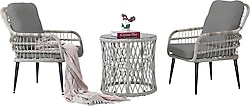 Capri Swing Pisa Tekli Rattan Gri Bahçe & Balkon Takımı