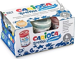 Carioca 25 ml 6 Renk Süper Yıkanabilir Guaj Boya