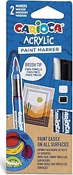 Carioca Acrylic 2'li Fırça Uçlu Paint Marker Kalem Seti