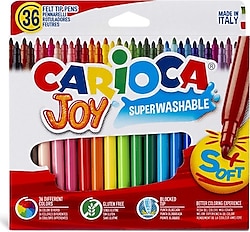 Carioca Joy Süper Yıkanabilir 36 Renk Keçeli Kalem