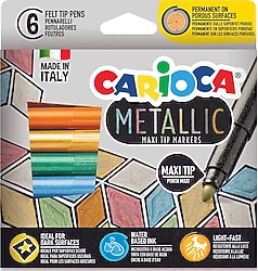Carioca Metalik Maxi Tip 6'lı Keçeli Kalem Seti