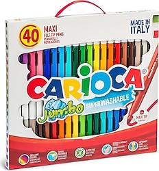 Carioca Süper Yıkanabilir 40'lı Jumbo Keçeli Kalem Seti