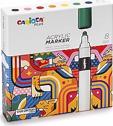 Carioca Plus 8'li Akrilik Marker Kalem Seti