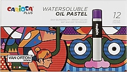 Carioca Plus Suda Çözünür 12'li Yağlı Pastel Boya