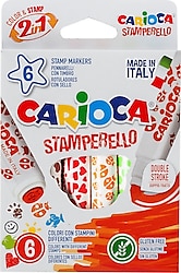 Carioca Stamperello Damgalı 6'lı Keçeli Kalem Seti