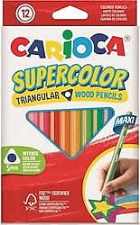 Carioca Supercolor Maxi Üçgen 12'li Kuru Boya Seti