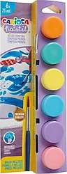 Carioca Süper Yıkanabilir 25 ml 6 Pastel Renk Tempera Sulu Boya