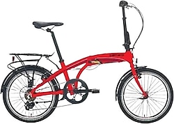 Carraro Flexi 106 V Kırmızı-Siyah-Beyaz 6 Vites 20 Jant Katlanır Bisiklet